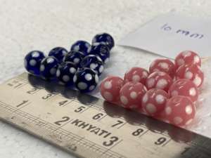 Cuentas de Vidrio Multicolores con Puntos de 10 mm para la Fabricación de Joyas, Cuentas Redondas con Orificio, Caja de Artesanía Decorativa, Suministro al por Mayor - Product Image 3