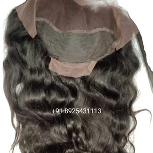 Perruque Lace Front Wig lisse couleur 1B naturelle — vallbest, avec 100% de cheveux naturels non traités, pièce - Product Image 2