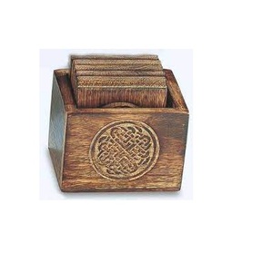 Sous-verres à décor arrondi faits à la main avec plusieurs designs et plusieurs couleurs disponibles - Product Image 4