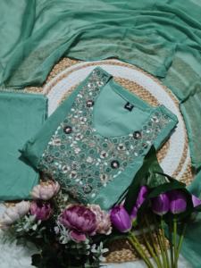 Best Quality Chinnon Kurti With Matching Dupatta for Elegant and Traditional Look Available at Reasonable Prices from India - Product Image 6