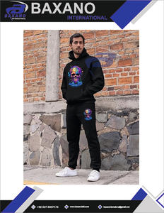 Conjuntos deportivos unisex para hombre, ropa de calle hip hop de invierno, sudadera con capucha y pantalones deportivos con estampado de calavera, conjunto deportivo ligero de anime. - Product Image 6