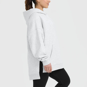 Streetgrace OEM Cotton Blend <b>Longline</b> Hoodie for <b>Women</b> Custom Fit Pullover Fleece <b>Sweatshirt</b> Breathable Eco-Friendly Windproof - Product Image 3