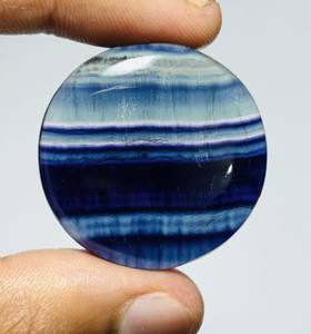 Cabujón de fluorita Natural exclusivo de grado AAA, tamaño mixto de 30-60mm, 2-6g, piedras preciosas sueltas para fabricación de joyas, estilo de cristal - Product Image 4