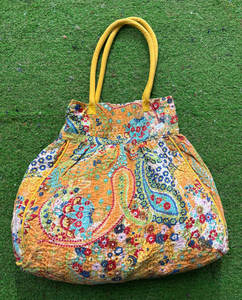 Fait à la main Kantha femmes Hobo fourre-tout Banjara sac ouvert transporter Shopping sac à main pour la saison de printemps à la mode pour l'été et l'automne - Product Image 3