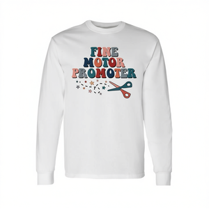 T-shirt à manches longues pour thérapeute en ergothérapie, favorisant la motricité fine, T-shirts promotionnels de qualité supérieure pour l'ergothérapie - Product Image 2