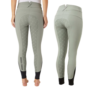 Pantalones de cintura alta para mujer al por mayor con agarre completo de silicona, medias de equitación, pantalones de montar para mujer, pantalones de color personalizados - Product Image 1