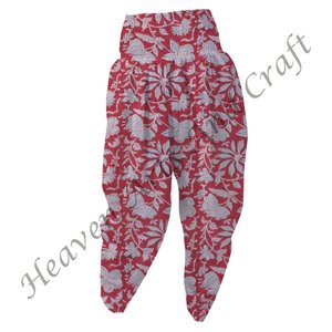 Luxury Hand Block Print Cotton Pajama Floral Traditional Block Prints Handcrafted Sleepwear Patiala Pants Hot Selling Women's - Product Image 5