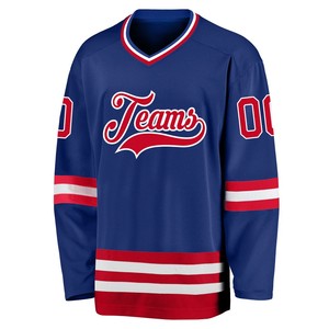 Vêtements de sport et d'équipe personnalisés OEM Uniforme de hockey sur glace américain en polyester de haute qualité Design et impression de logo personnalisés - Product Image 2