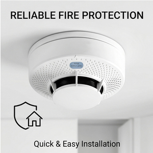 Standalone <b>Smoke</b> Detector Wire-Free Photoelectric Fire Alarm Sensor with Built-in Siren - Product Image 4