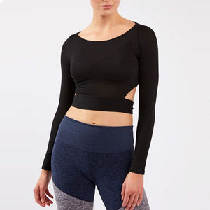 Conjunto de Yoga hecho en Pakistán para mujer, patrón sólido cómodo con cierre de cintura elástica transpirable, conjuntos de Yoga para mujer a precio barato - Product Image 2