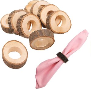 ห่วงใส่ผ้าเช็ดปากทำจากไม้ดีไซน์สวยเป็นธรรมชาติเหมาะอย่างยิ่งสำหรับการตกแต่งโต๊ะของคุณด้วยสไตล์ที่หรูหราและเป็นธรรมชาติ - Product Image 1