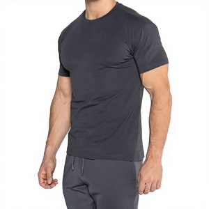 Venta al por mayor de camisetas 100% algodón personalizadas para hombre, camisetas ajustadas de secado rápido informales de estilo moderno con estampado de letras únicas y serigrafía - Product Image 1