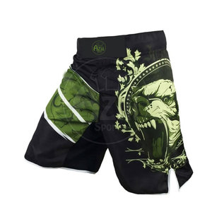 กางเกงขาสั้น MMA สำหรับผู้ชายสีตัดกันทำจากปากีสถาน - Product Image 2