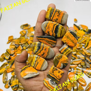 Haute qualité multi-forme bourdon jaspe lâche ovale Cabochon pierre précieuse naturelle pour hommes et femmes Hip Hop fête bijoux - Product Image 2