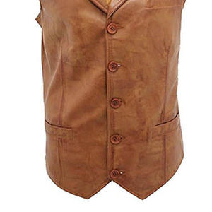 New Arrival <b>Men</b> Leather Vest Casual Wear Custom Logo OEM service <b>Men</b> Biker Leather Vest & <b>Waistcoats</b> Customized <b>Men</b> Vest - Product Image 3