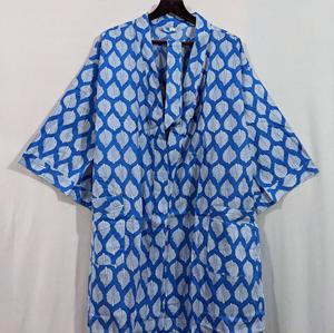 Peignoir de style Kimono en coton fait à la main vêtements de nuit confortables à séchage rapide imprimé floral décontracté Silhouette ample naturel doux pour - Product Image 2