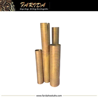 Chicha de luxe Farida en laiton, artisanale, art 3D, style hôtel, laque oxyde d'argent, durable, design personnalisé haut de gamme