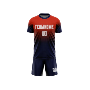 Custom Soccer Uniform Set Men and Women Football Jersey and <b>Shorts</b> Quick Dry Breathable <b>Polyester</b> Fabric OEM Team Sportswear - Product Image 2