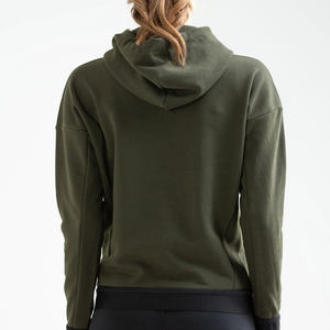 Sudaderas con Cremallera para Mujer, Diseño Nuevo, Técnica Puff, Cuello Alto, Cremallera Completa, Sudaderas Cortas, 100% Algodón, Más Vendidas - Product Image 3