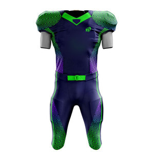 Meilleures ventes Derniers ensembles d'uniformes de football américain pour adultes Séchage rapide Respirant Manches courtes Plus Size Option 100% Polyester - Product Image 1