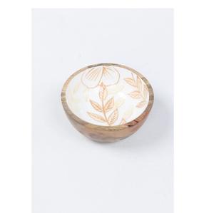 Ensaladera de madera decorativa esmaltada hecha a mano, madera de mango grande, diseño impreso personalizable, comida de uso multiusos hecha en la India - Product Image 5