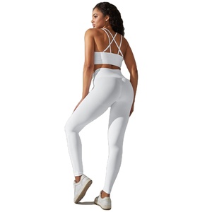 Haute qualité usine Premium haute qualité 80% Nylon 20% Spandex femmes soutien-gorge de sport hauts pour Gym Yoga Fitness - Product Image 6