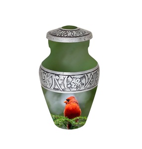 Urna de recuerdo de cremación de Metal de diseño Vintage, urna de recuerdo con estampado de pez estrella de resina plástica de madera alta, urnas de recuerdo, mascota humana, cenizas de bebé - Product Image 3