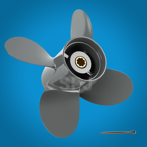 Hélice OEM à 4 pales 9 1/4*10 pour moteur <span class=keywords><strong>hors</strong></span>-<span class=keywords><strong>bord</strong></span> en aluminium <span class=keywords><strong>Honda</strong></span> BF8 /9.9/<span class=keywords><strong>15</strong></span>/20 HP 4 temps, 8 cannelures RH - Product Image 1