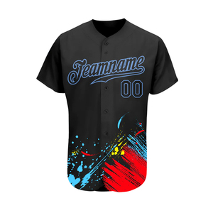 Wholesale Sublimation Baseball Uniform Jerseys Black Color Polyester Made Adults Sports Wear Baseball Jersey With OEM Service - Product Image 4