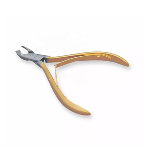 <b>Cuticle</b> Nippers Nail Manicure Scissors <b>Cuticle</b> Clippers <b>Trimmer</b> Dead Skin Remover/ Gold Handle BY ZACHARY INDUSTRIES - Product Image 1