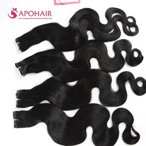 Vietnamien Haute Qualité Non Transformés Extension De Cheveux Eau Noire Vague De Corps Cheveux Tissage Jerry Curl Afro Style PU En Gros 4C Bande - Product Image 4