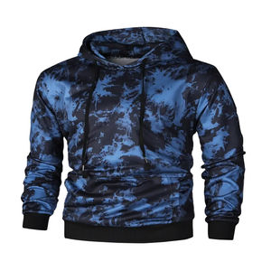 Sudaderas con capucha de felpa francesa Tie Dye personalizadas para hombre, sudaderas con capucha Tie-dye, entrega y envío rápidos, mezcla de algodón básico - Product Image 1