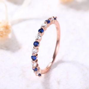 แหวนทองคำขาว18kt Tanzanite ดีไซน์ใหม่แหวนทองทึบดีไซน์ใหม่หรูหราพร้อมแหวนเพชรแท้ - Product Image 3