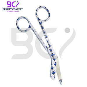 กรรไกรตัดผ้าพันแผล5.5นิ้วเครื่องมือจัดการแผลสีขาวน้ำเงิน - Product Image 4