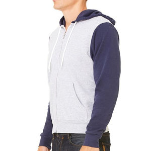 Vente en gros Sweat à capuche uni avec fermeture éclair en polaire lourde de haute qualité Tech Logo personnalisé Basics Sweat à capuche avec fermeture éclair - Product Image 3