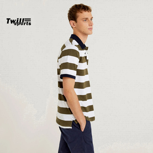 Camiseta Deportiva a Rayas para Hombre TWILL SPORTS 2026, Manga Corta, Informal, Verano, Cómoda, Tela de 300g, Nuevo Diseño Atractivo - Product Image 6