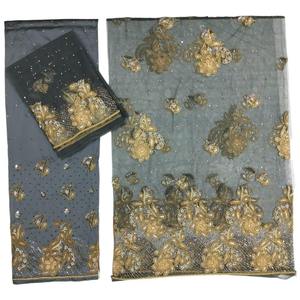 Luxury African Dress 100% <b>Polyester</b> Hand Beaded Stone Geometric Pattern Wedding & Evening Partywear Customizable <b>Fabric</b> & Color - Product Image 5