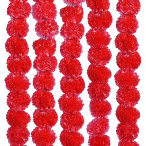 พวงมาลัยดอกดาวเรืองประดิษฐ์ Shoppes อินเดียสำหรับตกแต่ง | 5ฟุตแต่ละพวงมาลัย - Product Image 3