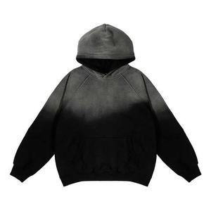 Sweat-shirt à capuche oversize en molleton 100% coton brodé délavé à l'acide, style streetwear décontracté, dégradé hiver, vente en gros - Product Image 5