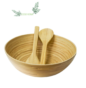 Vente chaude Vietnam Bol en bambou filé à la main/Bol en bambou/Assiette en bambou avec logo personnalisé 100% Bambou de haute qualité par Eco2go - Product Image 3