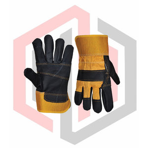 Gants de travail en cuir, paume entière, résistants aux déchirures, antidérapants, anti-coupures, antistatiques, pour la lutte contre l'incendie, sans silicone, sans poudre - Product Image 4