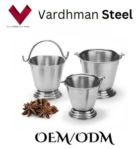 Seau en cuivre et en acier, seau en métal, seau en cuivre et en acier, conteneur en acier et en cuivre, seau en acier doublé de cuivre - Product Image 4