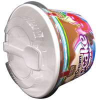 Gobelet en Plastique PP Jetable Écologique de 230 cc 8 oz, Antifuite, Personnalisable, de Qualité Alimentaire, avec Couvercle à Cuillère Transparent pour Emballage de Crème Glacée