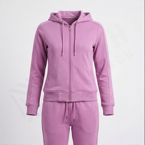 Conjunto Deportivo de 2 Piezas para Mujer, Chaqueta con Cremallera y Pantalones Deportivos, Ajuste Entallado, para Correr, Bordado, Suave, para Gimnasio - Product Image 1