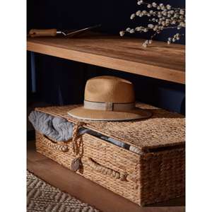 Cesta de Almacenamiento Rectangular Bajo Cama John Lewis, Elegante, de Jacinto de Agua y Marco Metálico, 45x75x18cm, Solución de Almacenamiento Práctica - Product Image 4