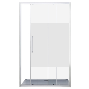IX Flora S154 100 cm ปรับได้ประตูบานเลื่อนแบบเลื่อนได้โครเมียมคริสตัล6มม. พร้อมกล่องอาบน้ำ - Product Image 2