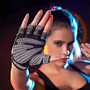 ถุงมือออกกำลังกายในยิมวัสดุชั้นนำสไตล์ใหม่สำหรับใช้งานกลางแจ้งโลโก้ตามสั่ง - Product Image 3