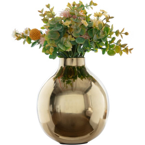 Jarrón de Metal chapado en oro y negro, decoración de Metal atemporal, florero personalizable, jarrón elegante personalizado para el hogar y la Oficina - Product Image 2