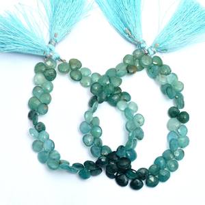 Cuentas de Granidierita AAA Raras de 7mm-8mm, Facetadas en Forma de Corazón, Cuentas Sueltas de Piedras Preciosas Semipreciosas de Granidierita Natural para Joyería - Product Image 1