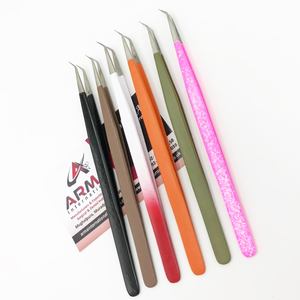 Pince à épiler d'extension de cils en acier inoxydable durable de haute qualité pour faire d'excellents ventilateurs pince à épiler faux cils marque privée - Product Image 2